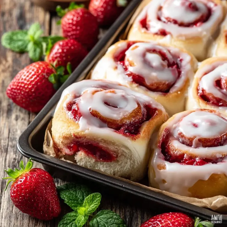 Strawberry Cheesecake Cinnabon Rolls Recipe