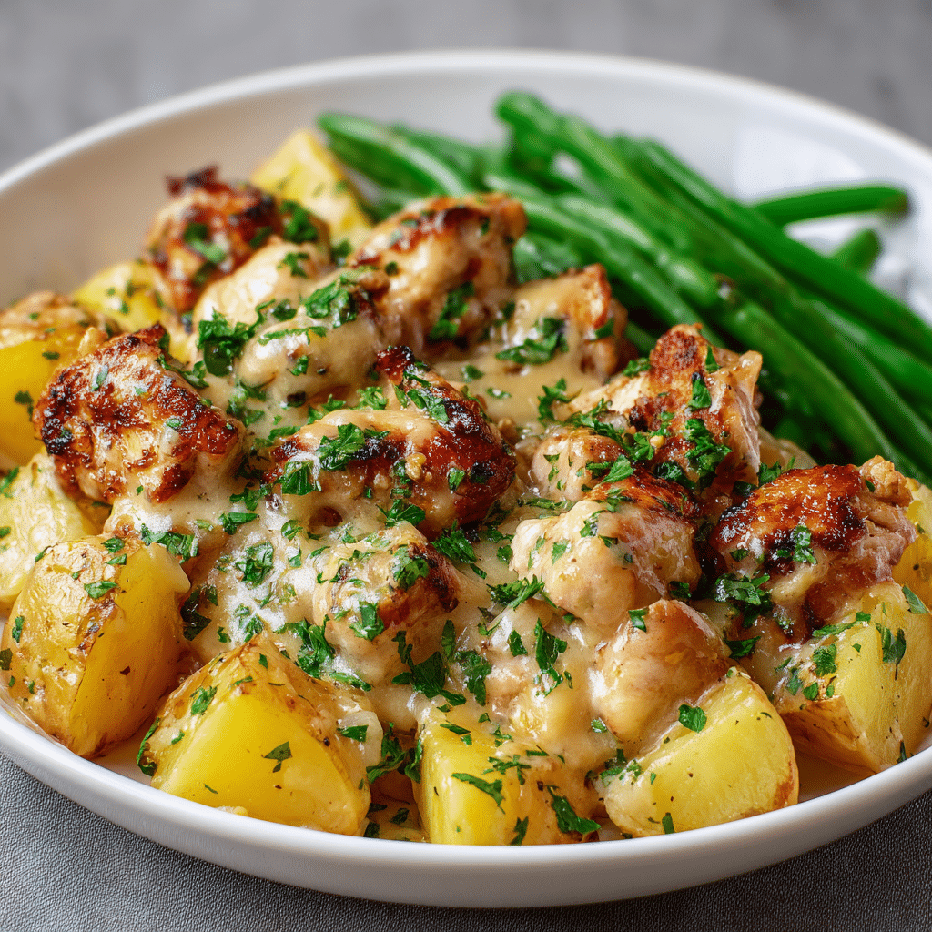 Garlic Parmesan Chicken and Potatoes Recipe