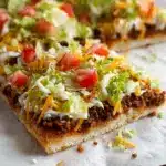 Easy Crescent Roll Taco Pizza - Alrightwithme Recipe