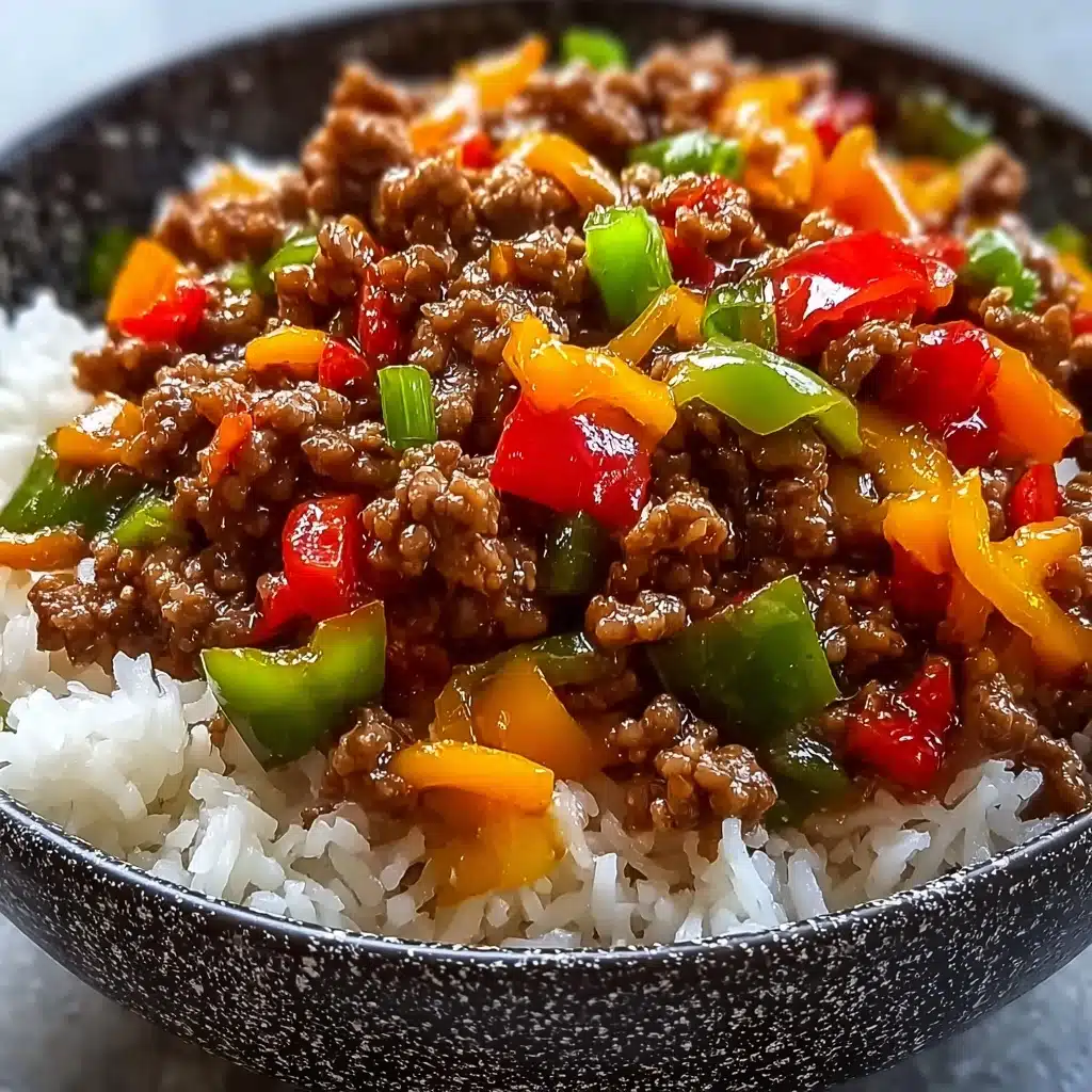 Beef Pepper Rice Bowl Recipe - Recipe Image