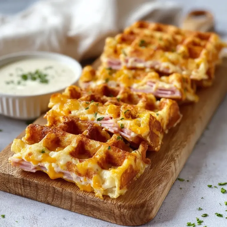 Crunchy Ham and Cheese Chaffles Recipe