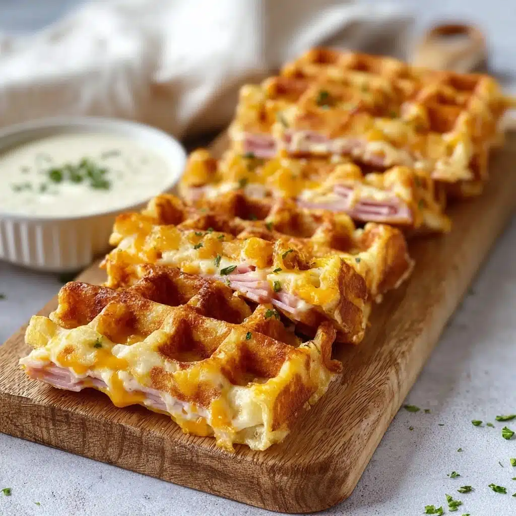 Crunchy Ham and Cheese Chaffles Recipe