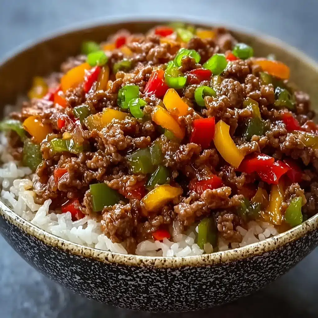 Beef Pepper Rice Bowl Recipe - Recipe Image