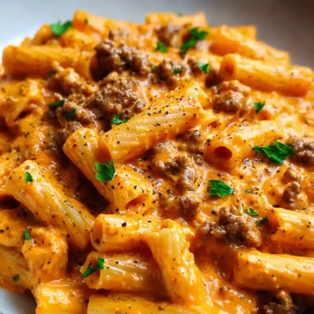 High Protein Creamy Beef Pasta Recipe