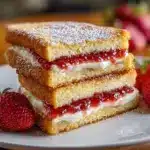 Fried Strawberry Cheesecake Sandwiches Recipe