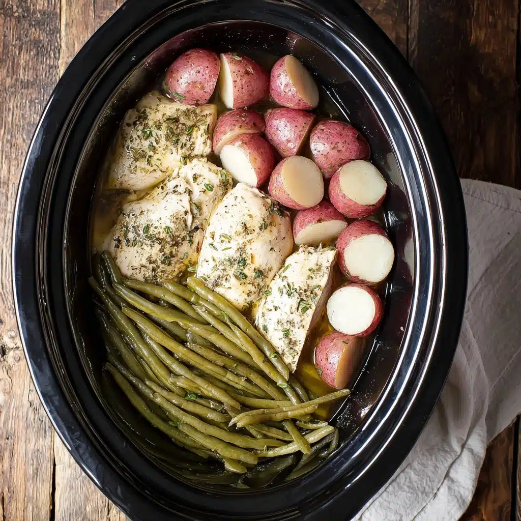 Crockpot Chicken, Potatoes and Green Beans Recipe - Recipe Image