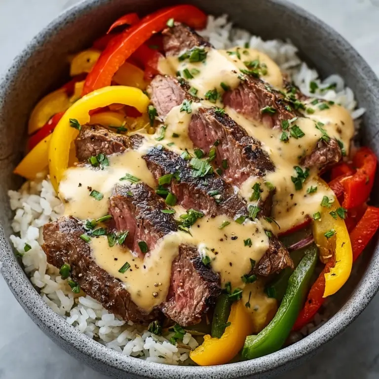 High Protein Philly Cheesesteak Rice Bowls Recipe