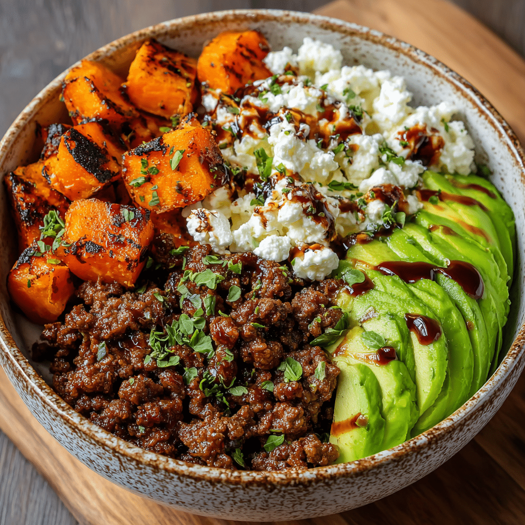 Ground Beef Hot Honey Bowl Recipe - Recipe Image