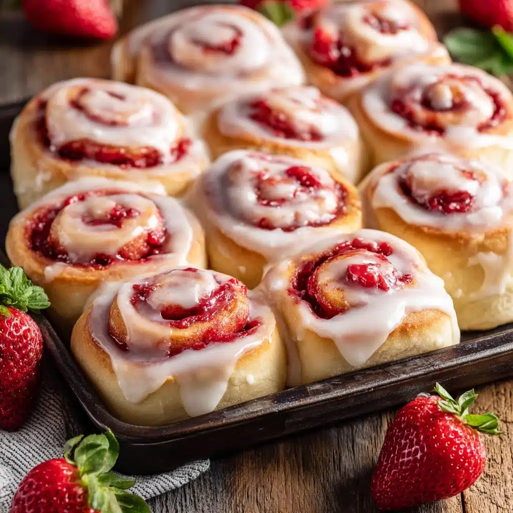Strawberry Cheesecake Cinnabon Rolls Recipe - Recipe Image
