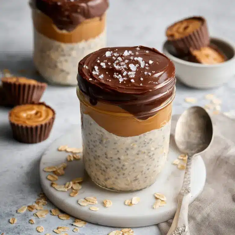 The Best Chocolate Peanut Butter Overnight Oats Recipe