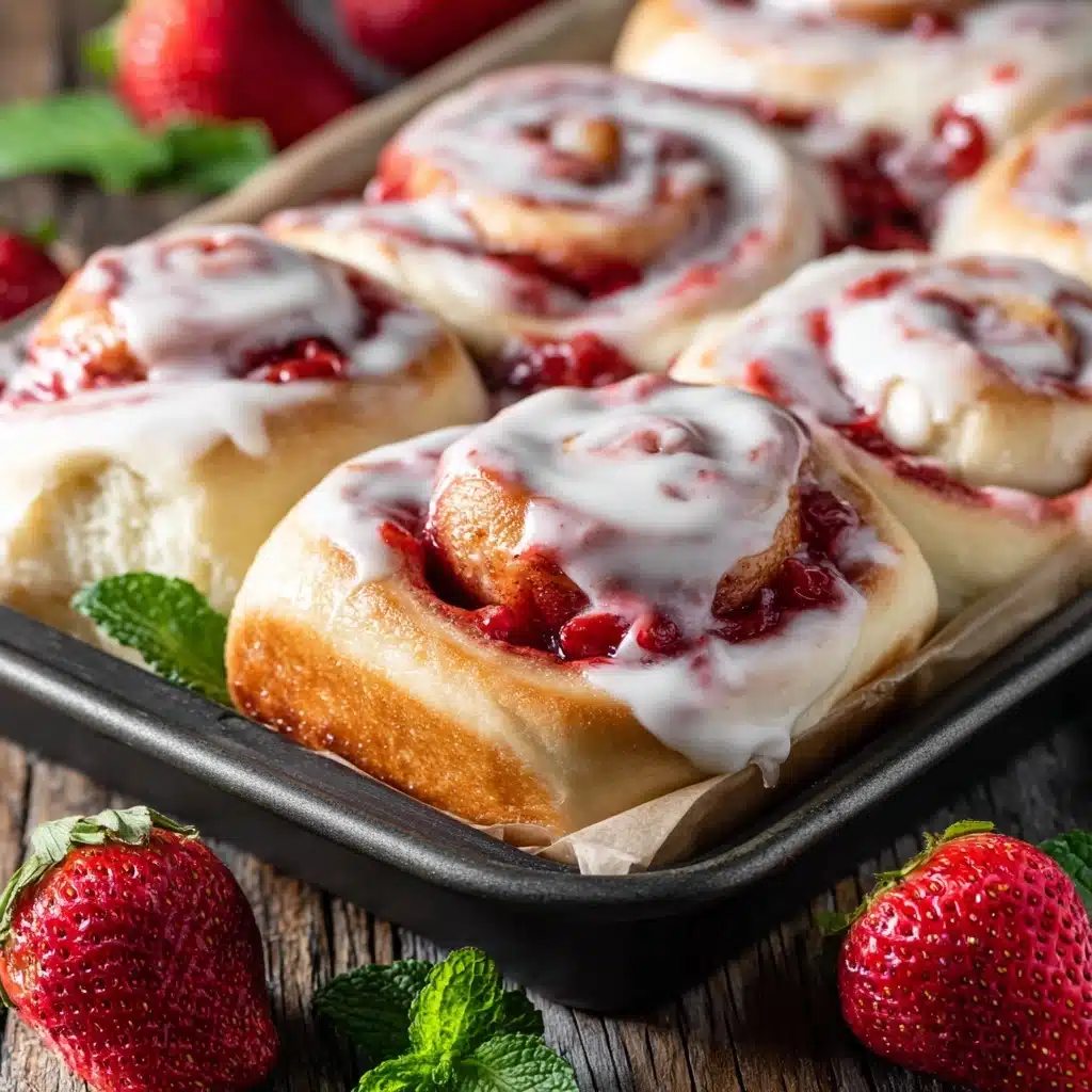 Strawberry Cheesecake Cinnabon Rolls Recipe - Recipe Image