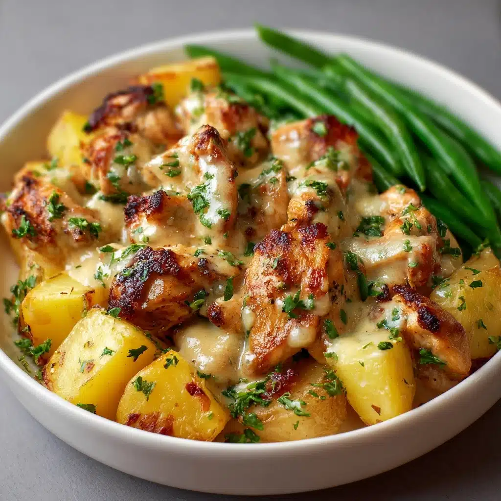 Garlic Parmesan Chicken and Potatoes Recipe - Recipe Image