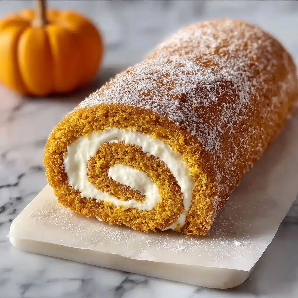 Fall Pumpkin Spice Roll Cake - theamazingfood Recipe - Recipe Image