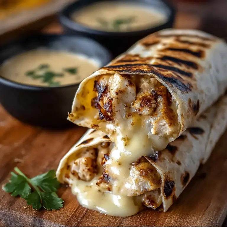 Cheesy Garlic Chicken Wraps Recipe