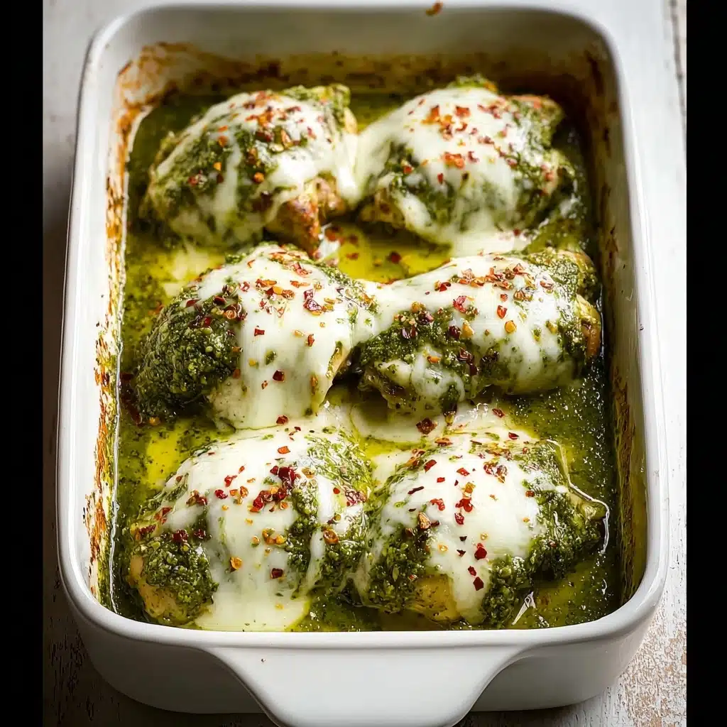 Cheesy Pesto Baked Chicken Recipe