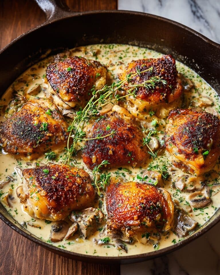 Creamy Garlic Herb Cajun Chicken Thighs Recipe