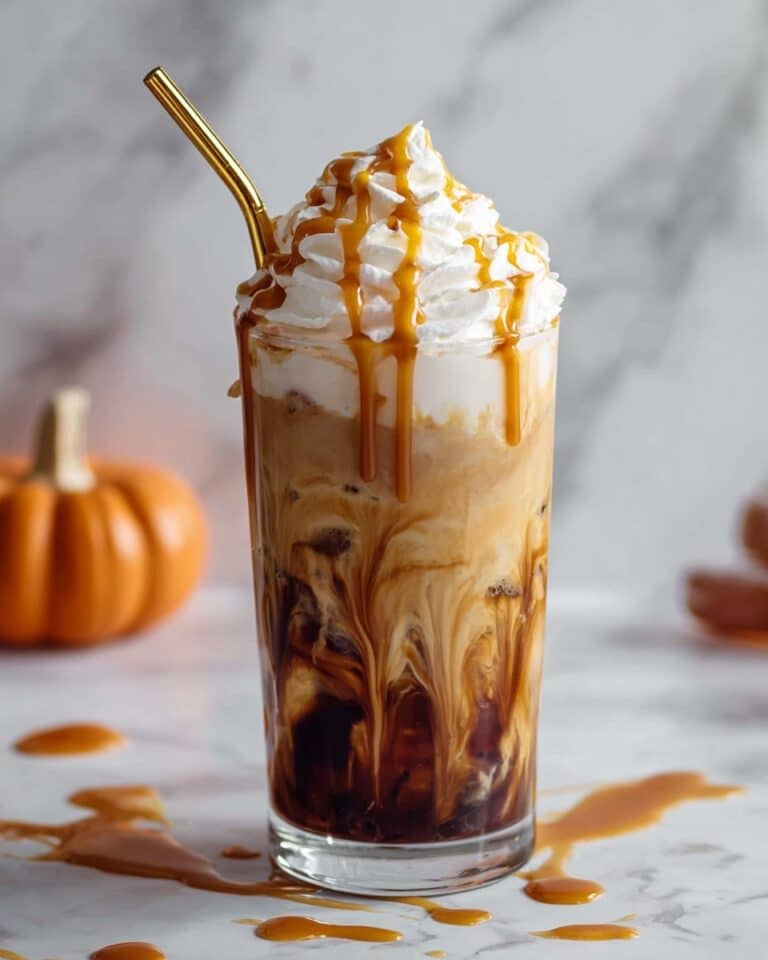 Caramel Pumpkin Spice Iced Coffee Recipe
