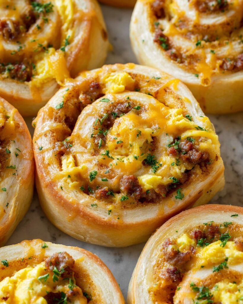 Breakfast Rolls with Sausage, Bacon, and Cheddar Recipe