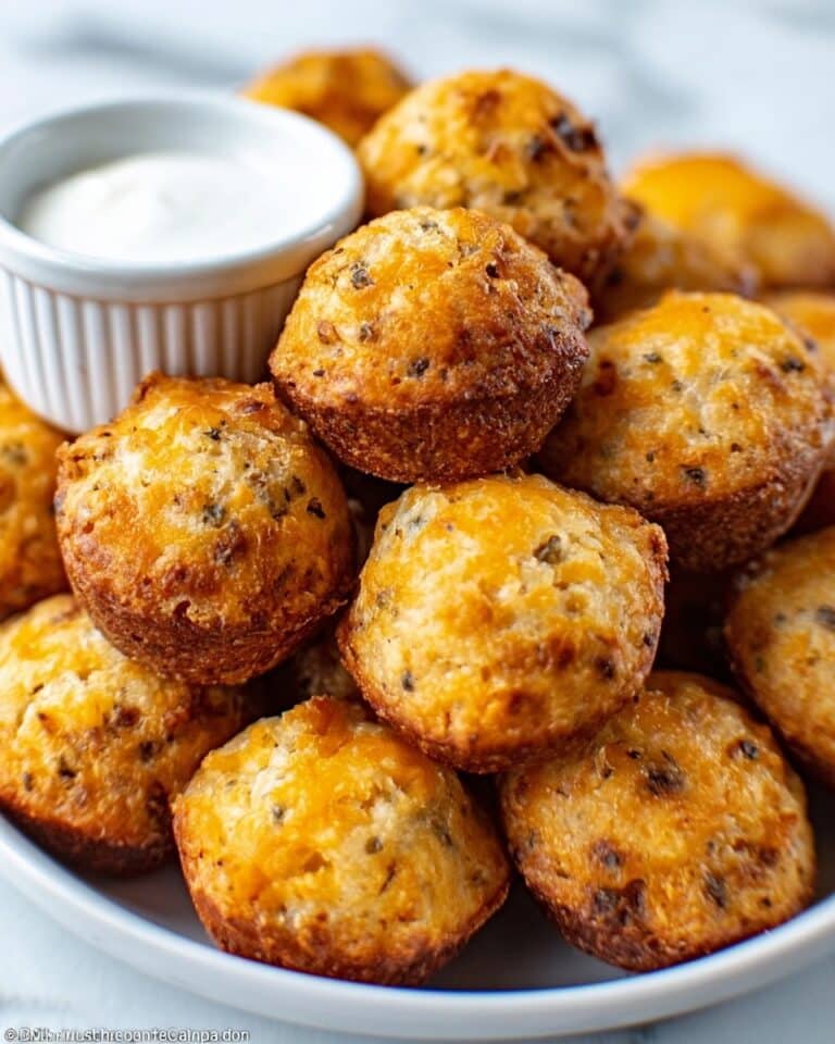 McGriddle Bites with Sausage, Cheddar, Jalapeños, and Blueberries Recipe