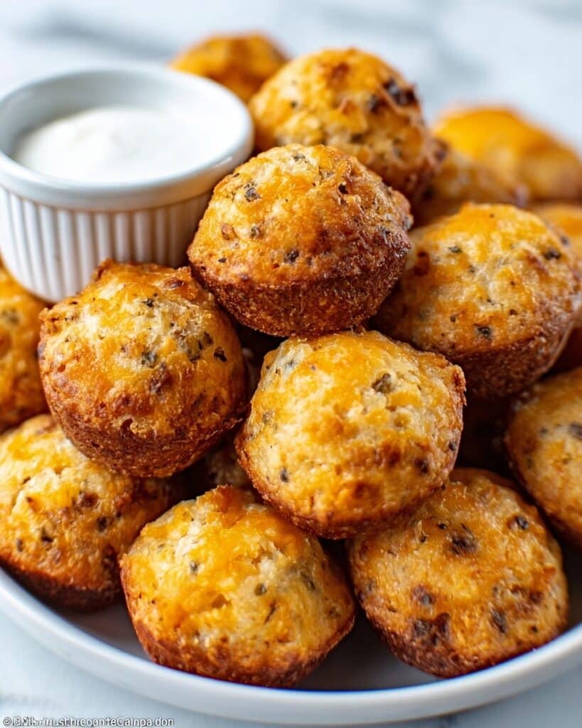 McGriddle Bites with Sausage, Cheddar, Jalapeños, and Blueberries Recipe