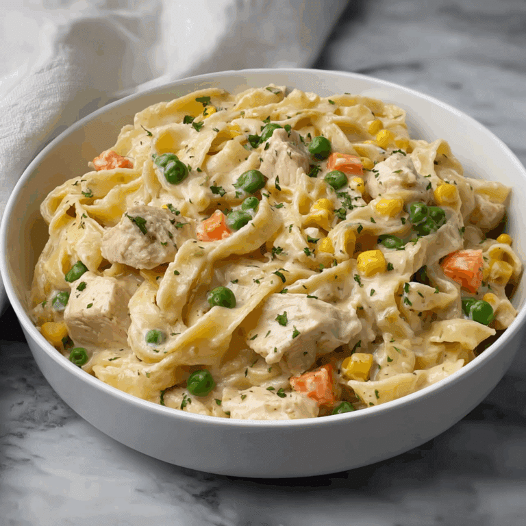 Quick Chicken Pot Pie Pasta Recipe