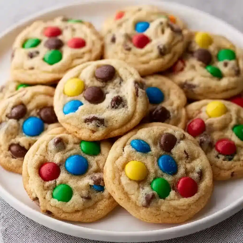Peanut Butter M&M Chocolate Chip Cookies Recipe - Recipe Image