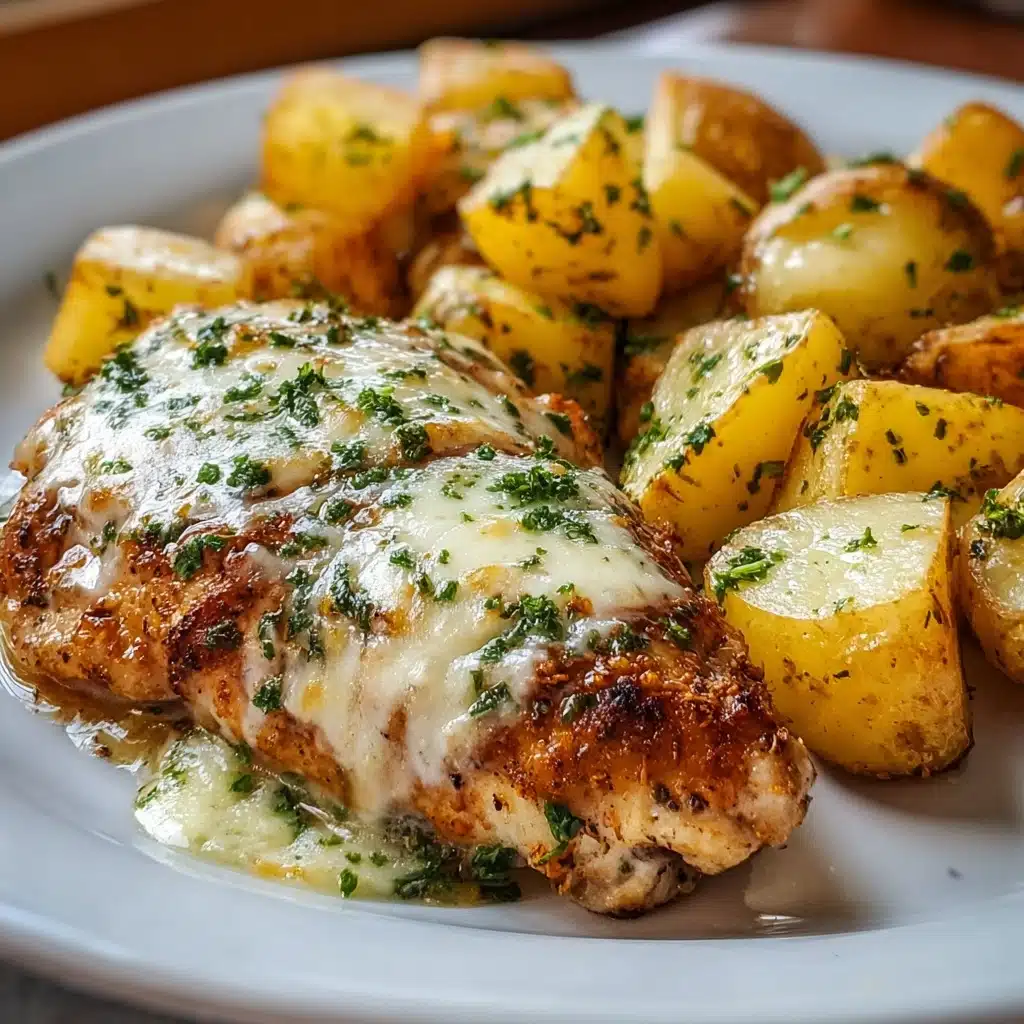 Garlic Parmesan Chicken and Potatoes Recipe - Recipe Image
