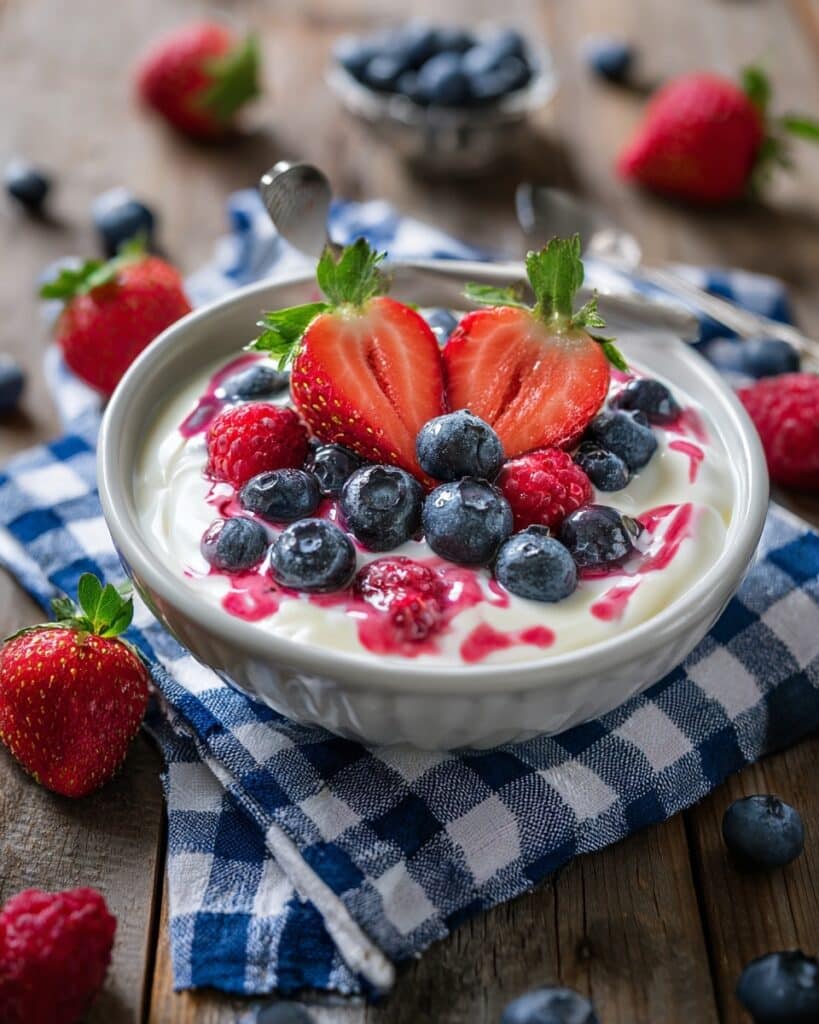Festive Greek Yogurt Parfait with Berries and Crunch Recipe