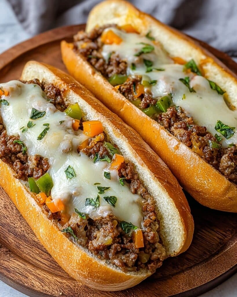 Ground Beef Philly Cheesesteaks Recipe