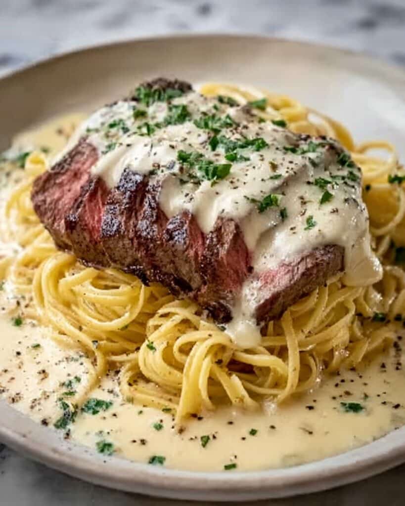 Steak Gorgonzola Alfredo Recipe