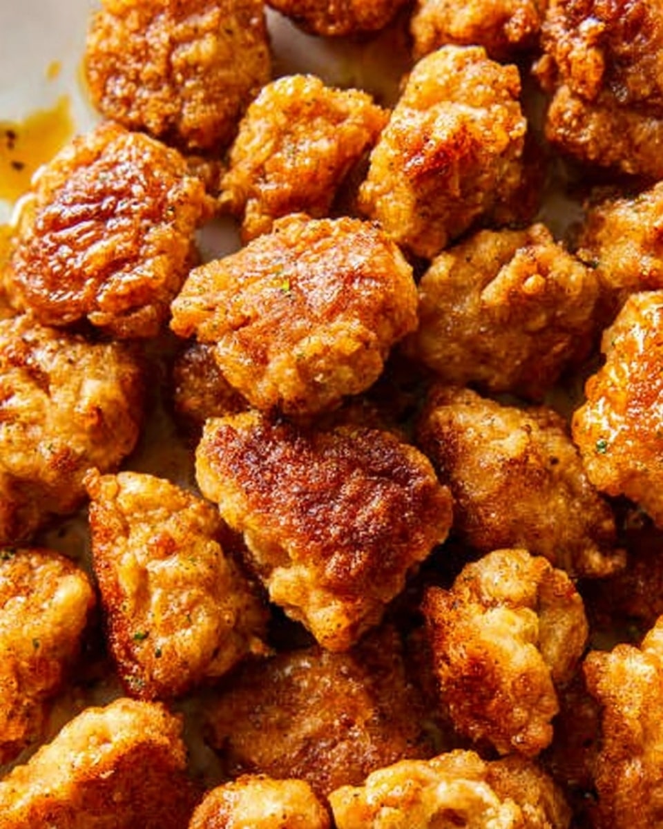 The image shows many small, golden-brown meatballs covered in a shiny sauce. Each meatball has a slightly crispy texture with some grill marks visible, indicating they were well-cooked. The sauce looks smooth and glossy, coating the meatballs evenly, giving a rich and appetizing look. The close-up view makes the texture stand out, showing the tender inside and the browned outside of each piece. photo taken with an iphone --ar 4:5 --v 7