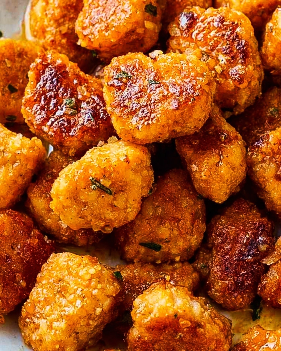 Close-up of many cooked chicken nuggets piled together, each nugget showing a crispy, golden-brown crust with some darker browned spots, and a slightly oily shiny surface that reflects light. The nuggets have a rough and uneven texture with small bits of herbs or seasoning visible, and the edges are well defined, showing some softness inside. The background is a white marbled texture, emphasizing the warm colors of the nuggets, photo taken with an iphone --ar 4:5 --v 7