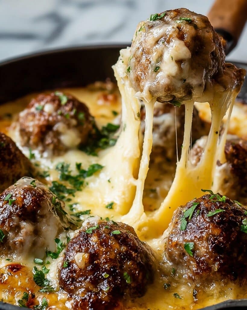 Cheesy French Onion Meatballs Recipe