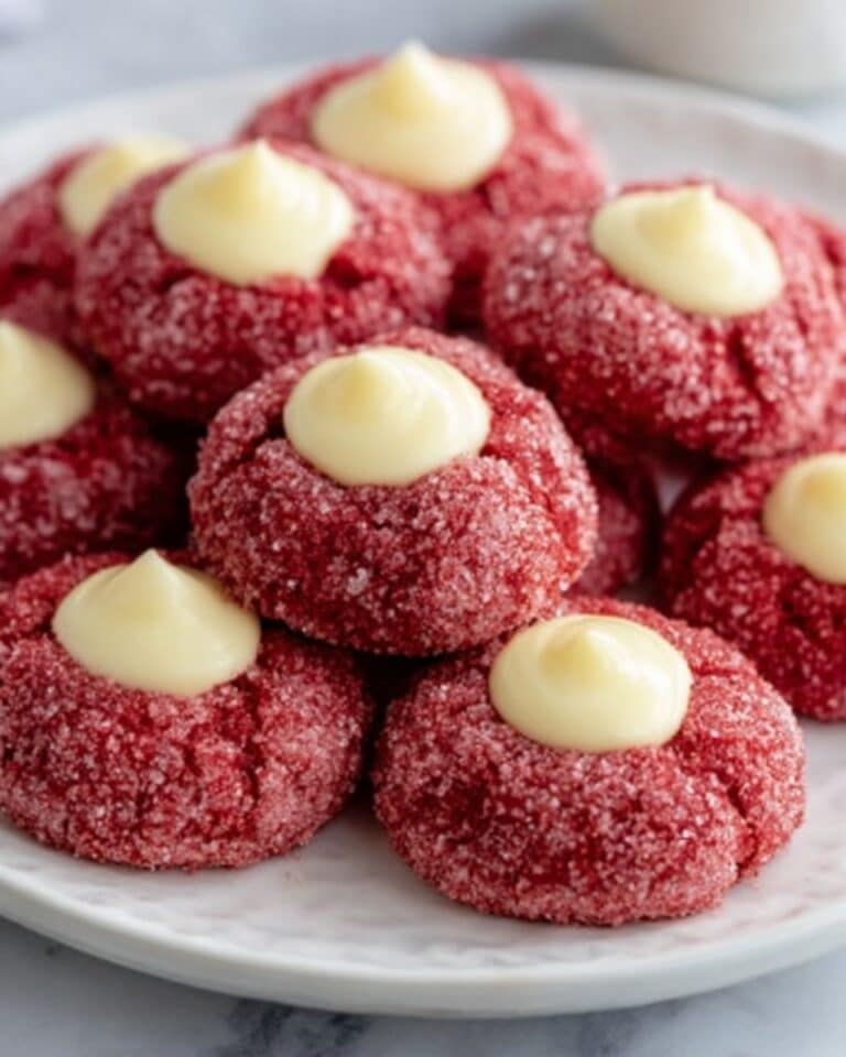 Red Velvet Cream Cheese Thumbprint Cookies Recipe