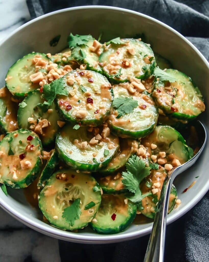 Cucumbers in Spicy Peanut Sauce Recipe