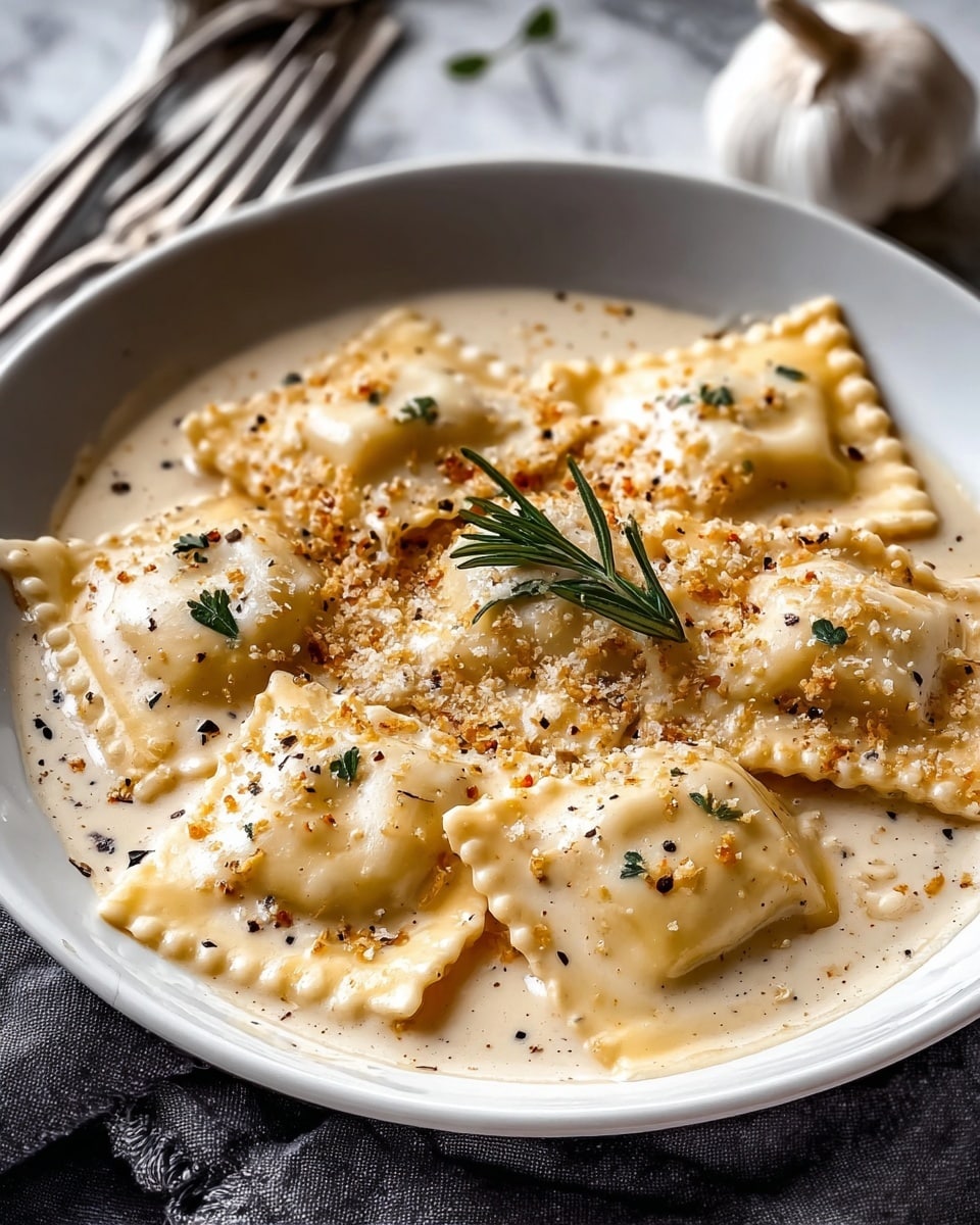 Elevate Dinner with Butternut Squash Ravioli and Rosemary Cream Sauce Recipe
