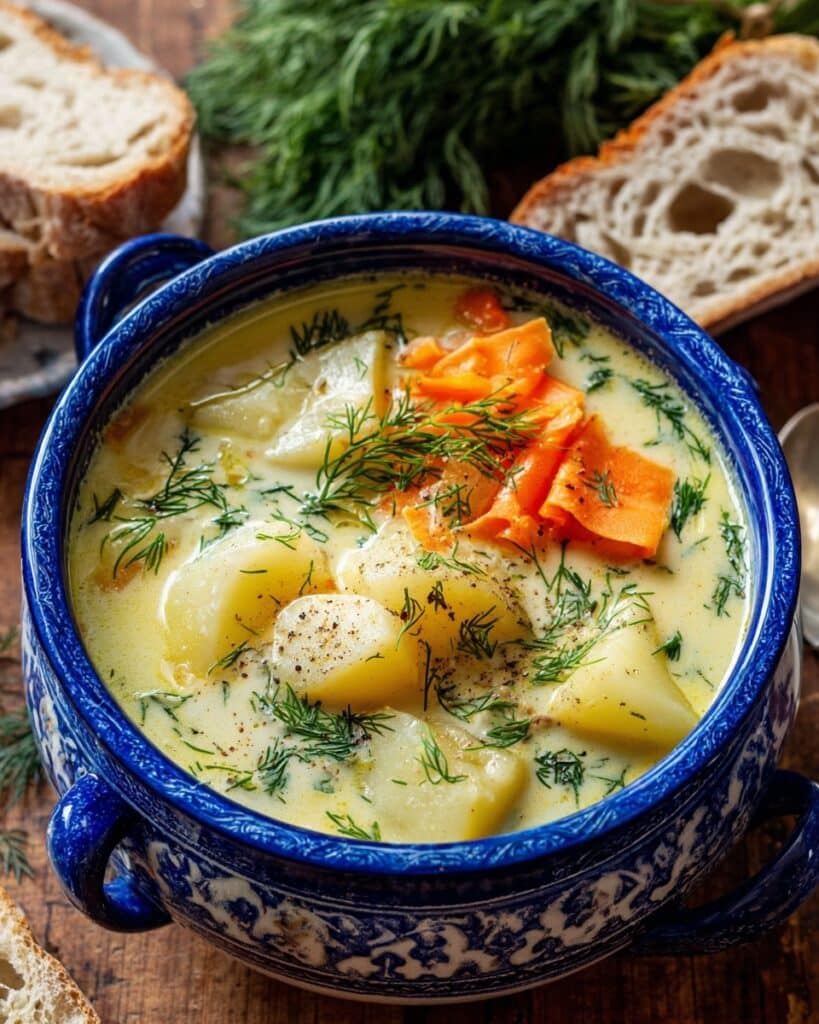 Creamy Potato & Dill Soup Recipe