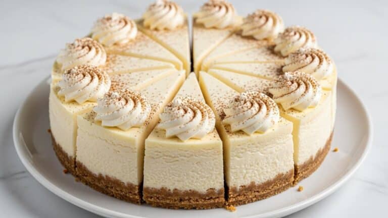 Eggnog Cheesecake with Nutmeg Whipped Cream Recipe