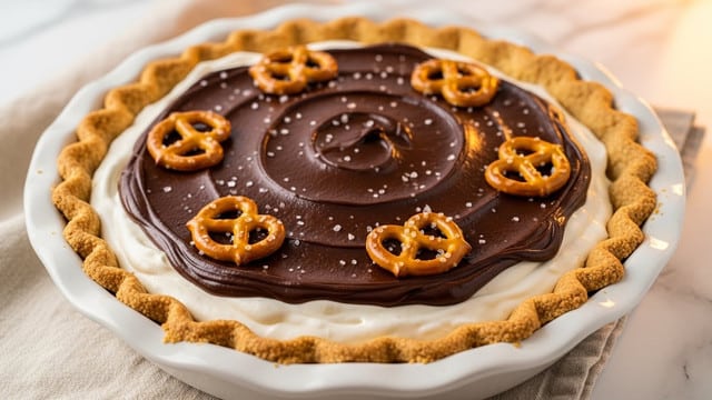 Peanut Butter Pretzel Pie with Chocolate Recipe