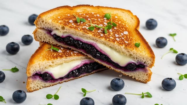 Crispy Blueberry Grilled Cheese Recipe