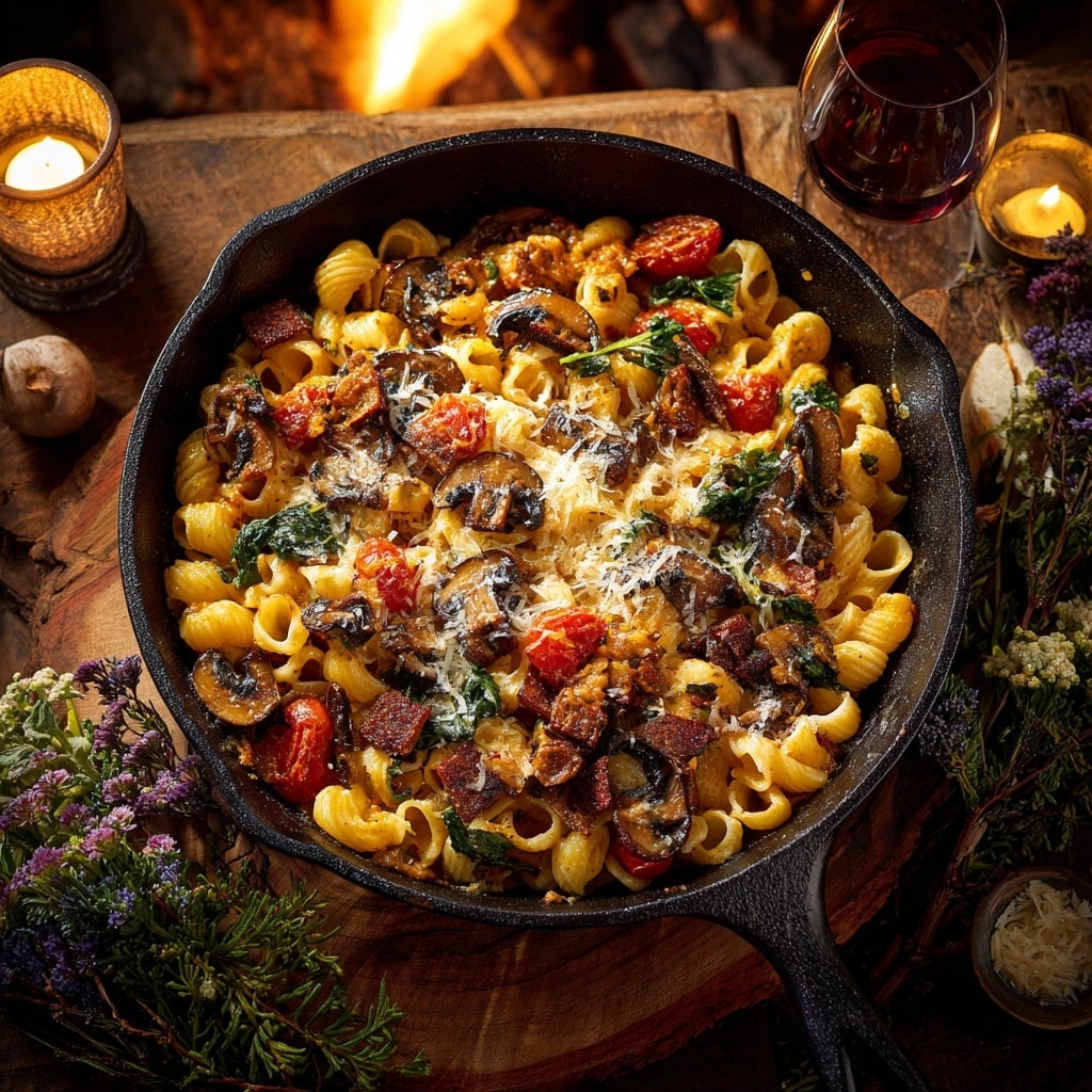 Cozy Fireplace One-Pan Pasta Recipe - Recipe Image