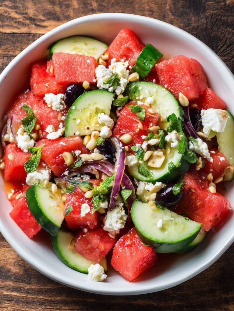 Spicy Watermelon Arugula Salad Recipe