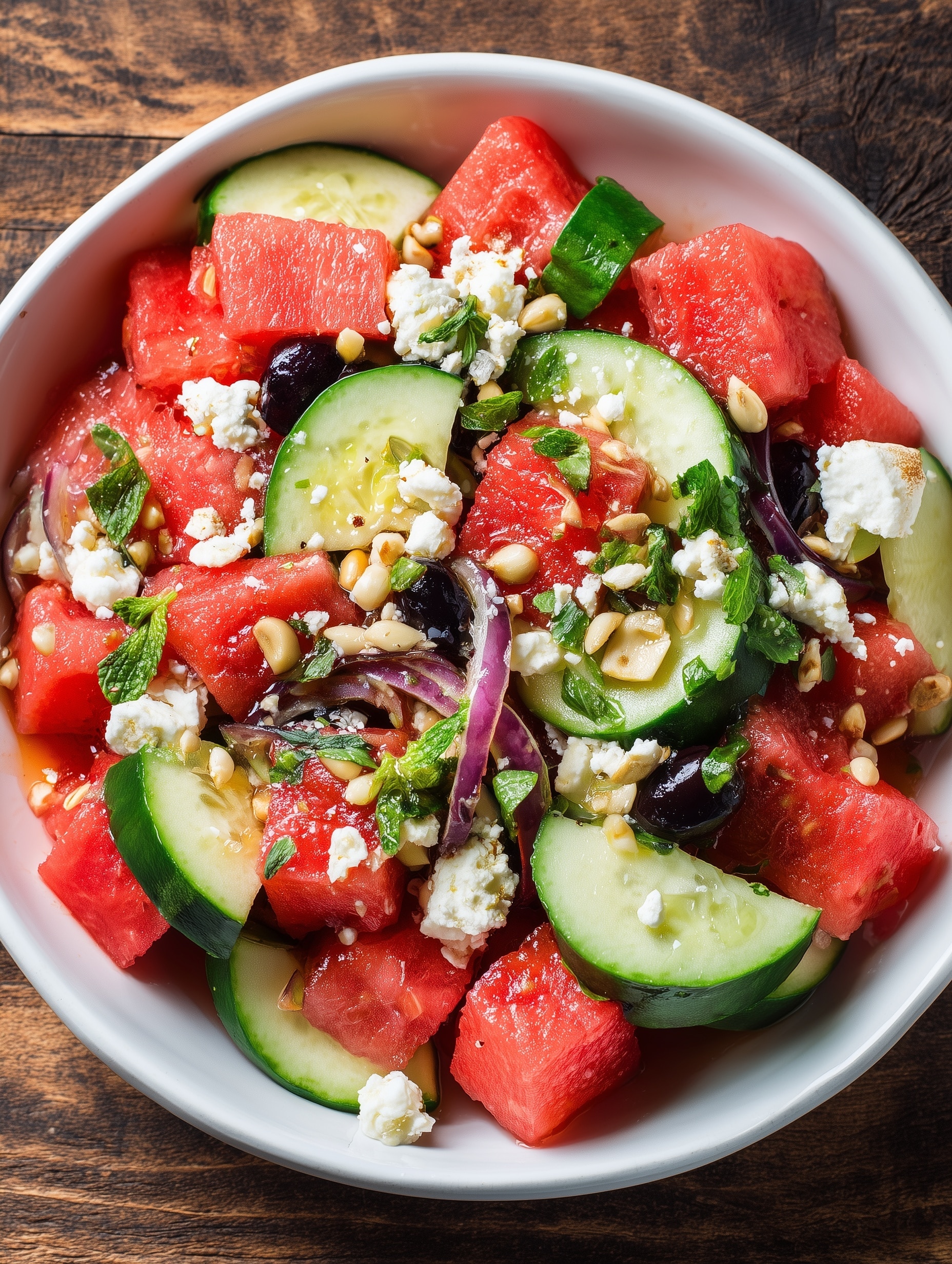 Spicy Watermelon Arugula Salad Recipe