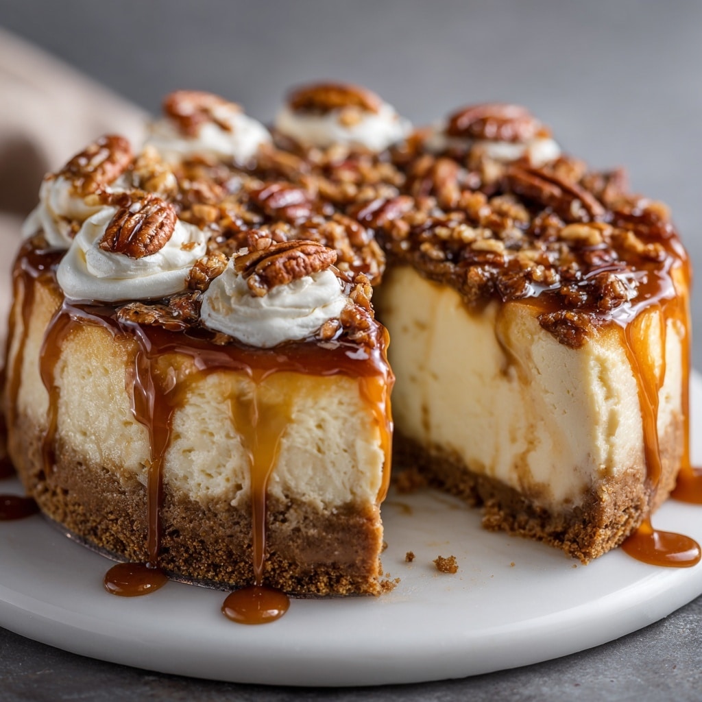 Apple Pie Stuffed Cheesecake Recipe - Recipe Image