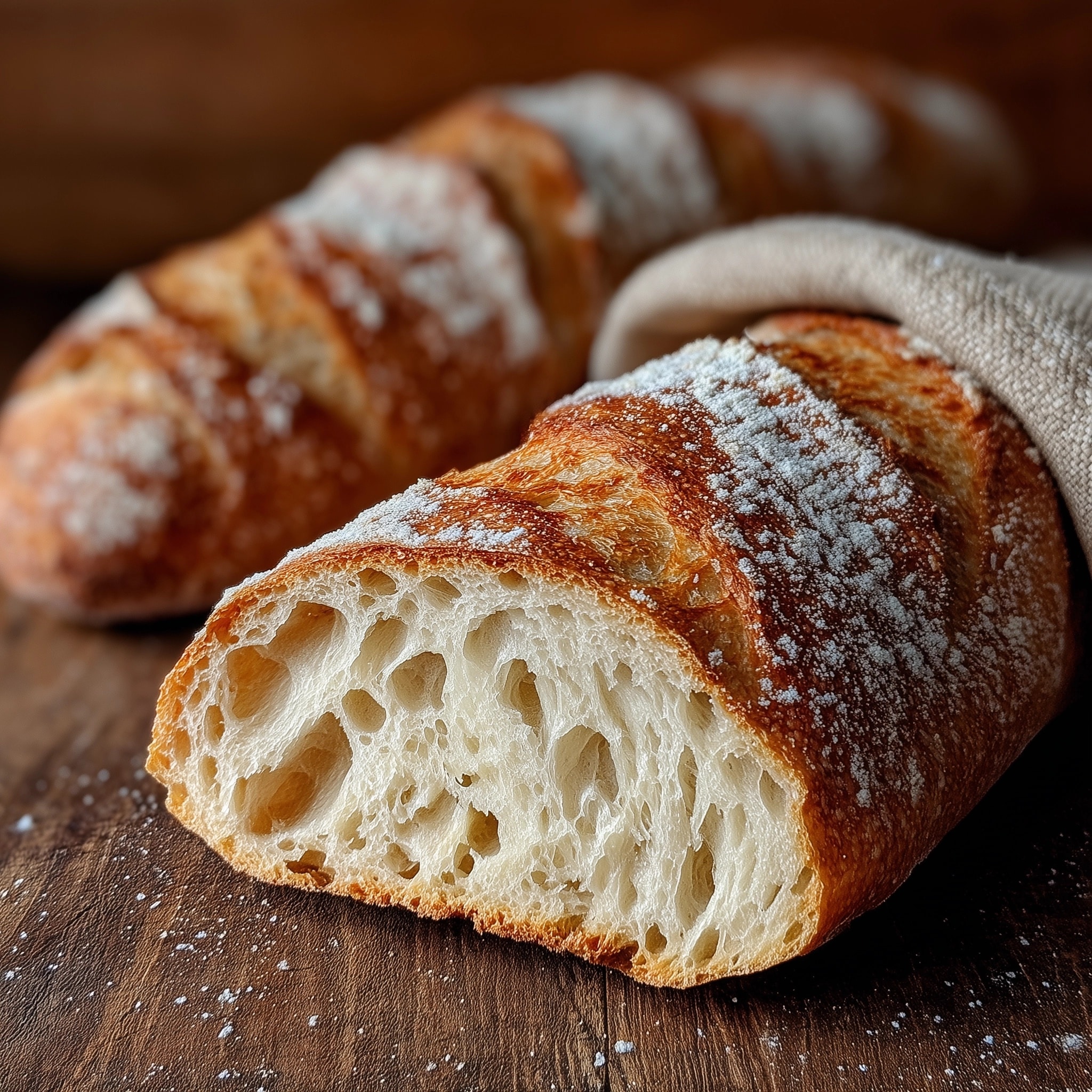 The Easiest No Knead Baguette Recipe - Recipe Image