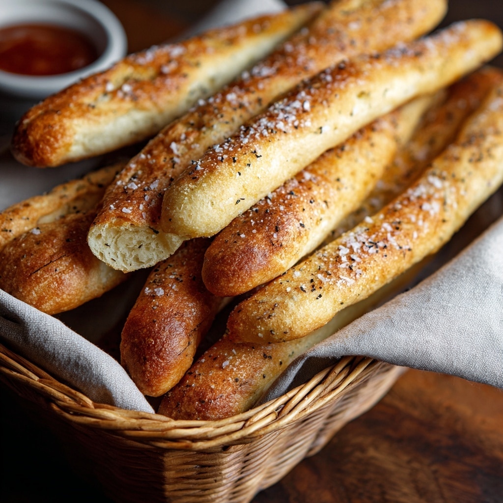 Chewy Sourdough Breadsticks with Garlic Butter Recipe - Recipe Image