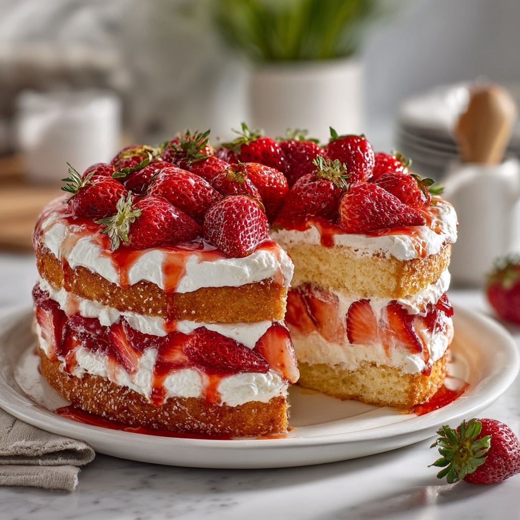 Strawberry Crunch Cake Recipe - Recipe Image
