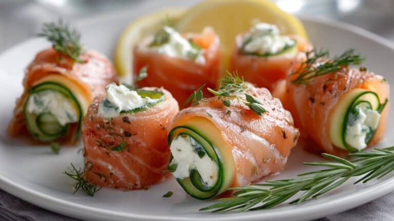 Cucumber Canapés with Smoked Salmon Mousse Recipe