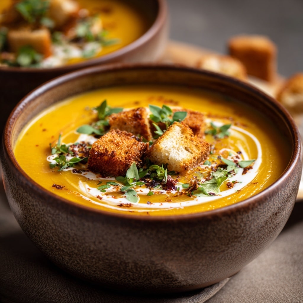 Butternut Squash Soup with Apple and Curry Recipe - Recipe Image