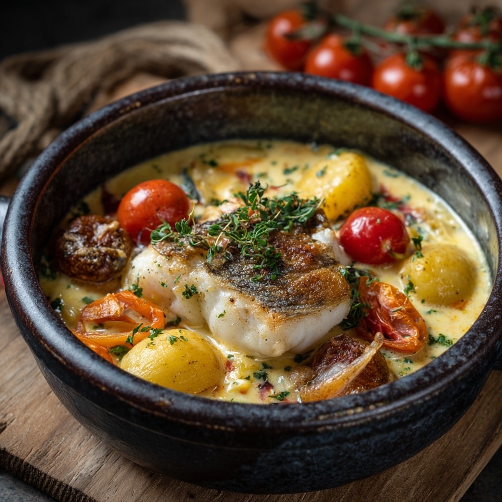 Mediterranean Fish Stew with Garlic Toasts Recipe